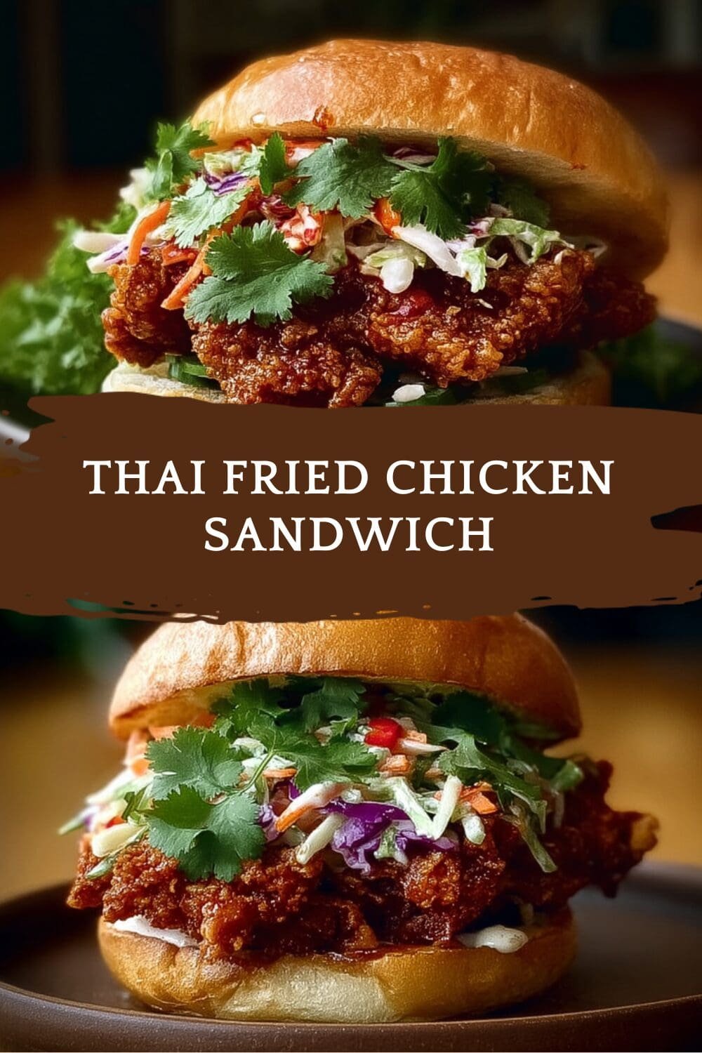 Tangy Thai Fried Chicken Sandwich With Crispy Golden Coating 7 Thai Fried Chicken Sandwich