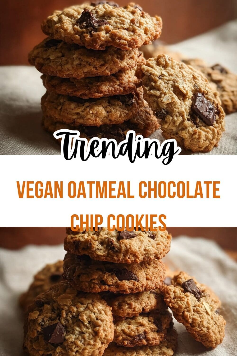 Vegan Oatmeal Chocolate Chip Cookies