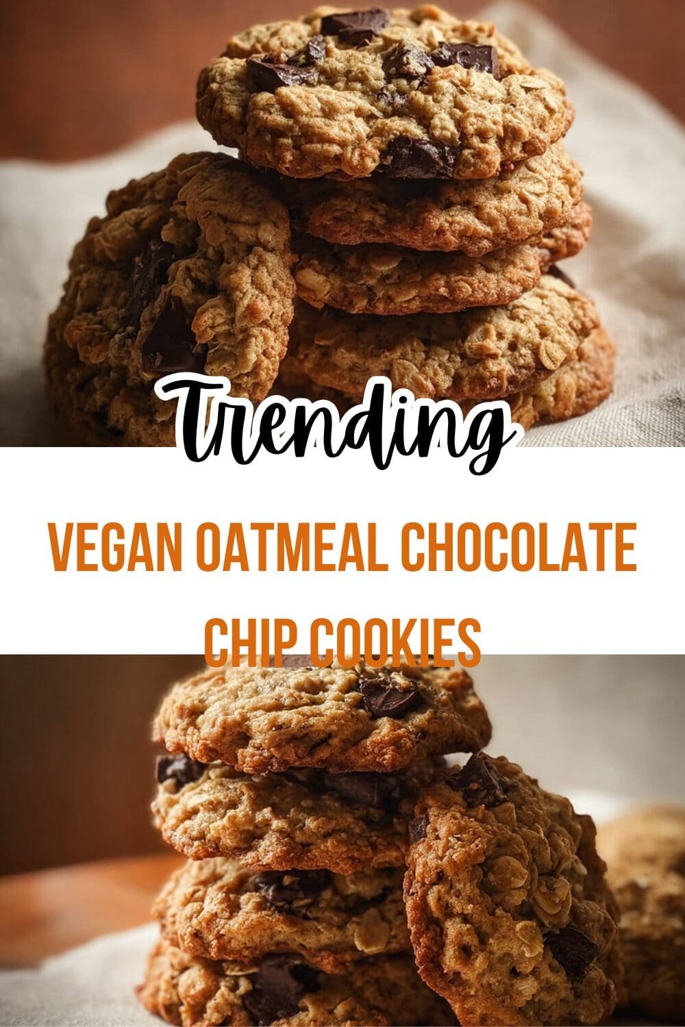 Vegan Oatmeal Chocolate Chip Cookies