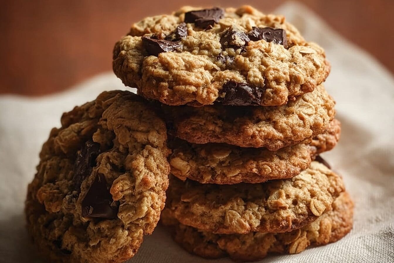 Vegan Oatmeal Chocolate Chip Cookies