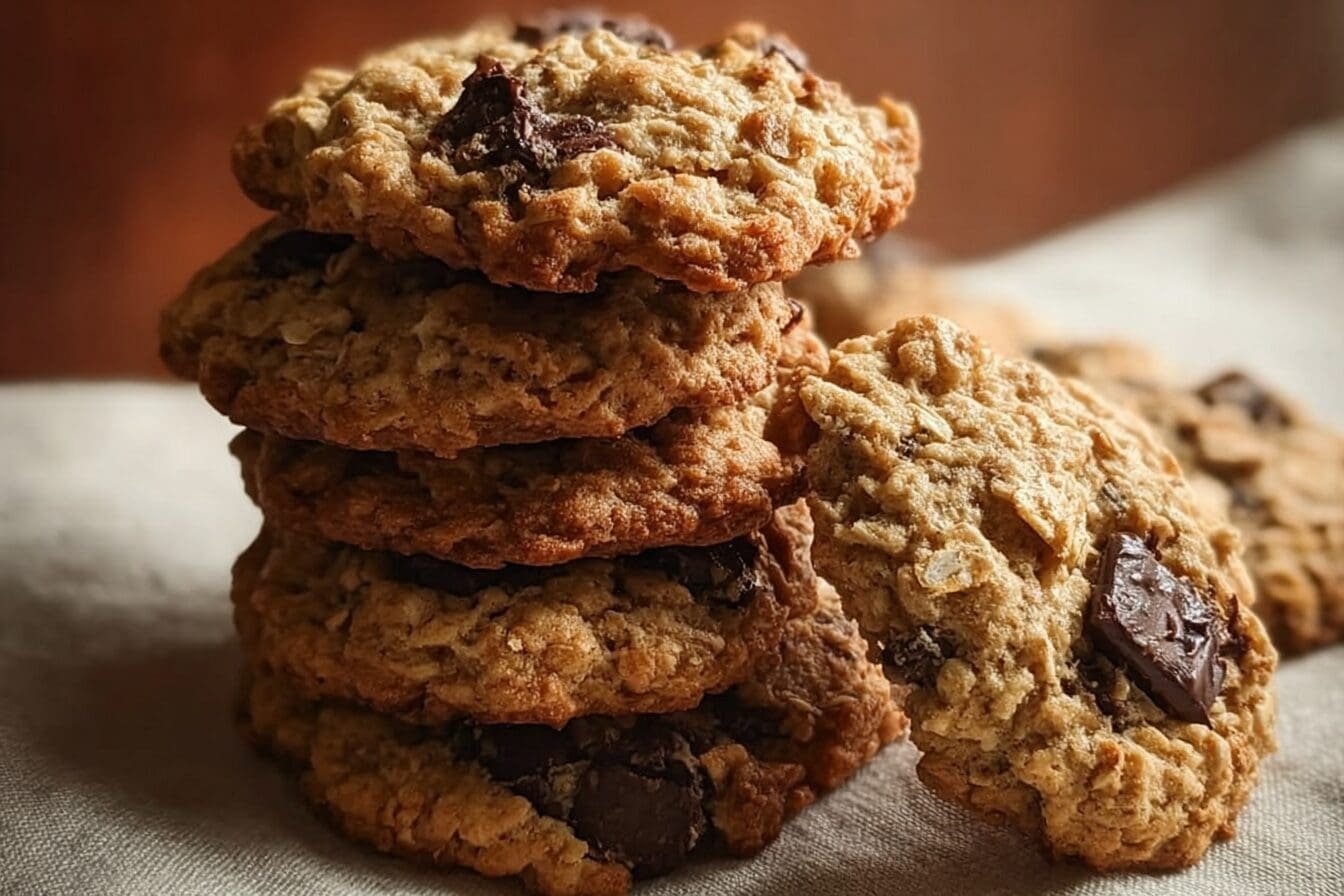 Vegan Oatmeal Chocolate Chip Cookies