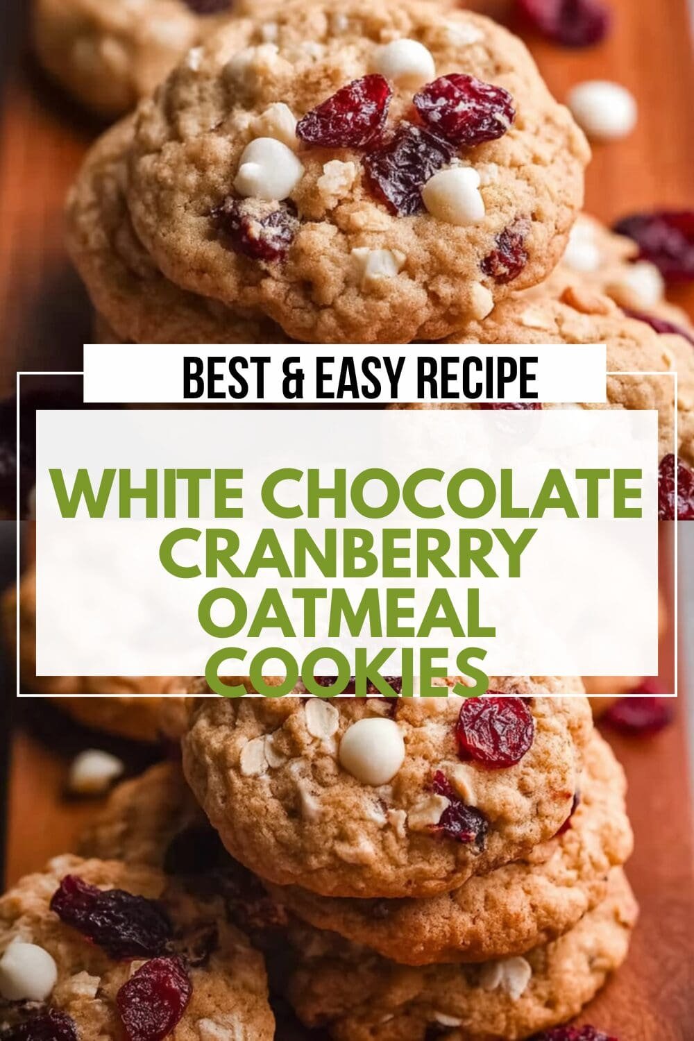 White Chocolate Cranberry Oatmeal Cookies