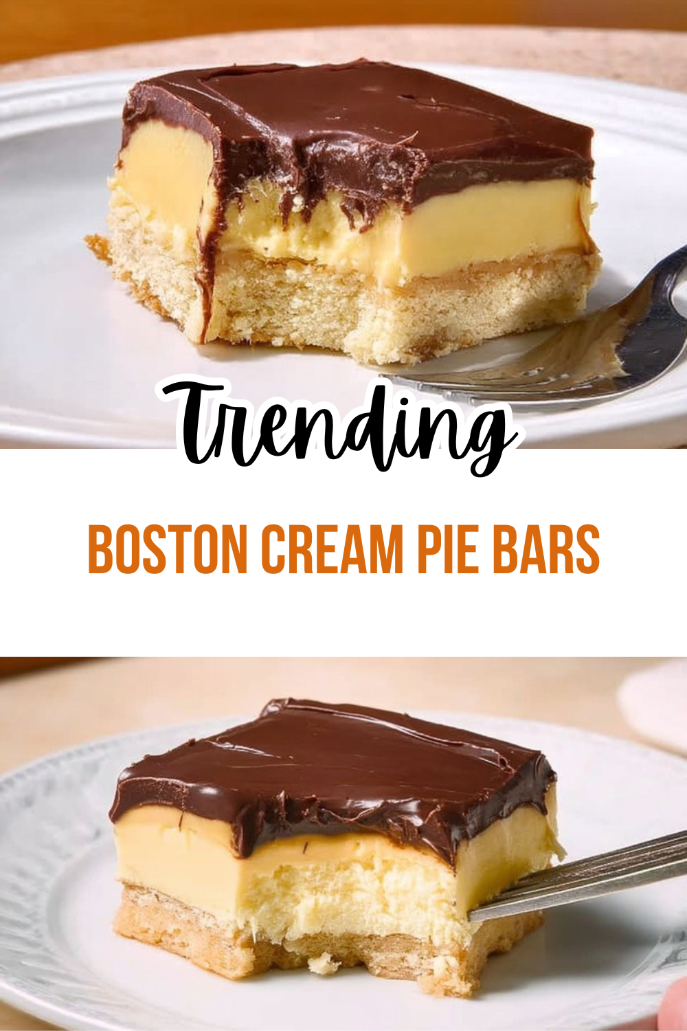 Boston Cream Pie Bars