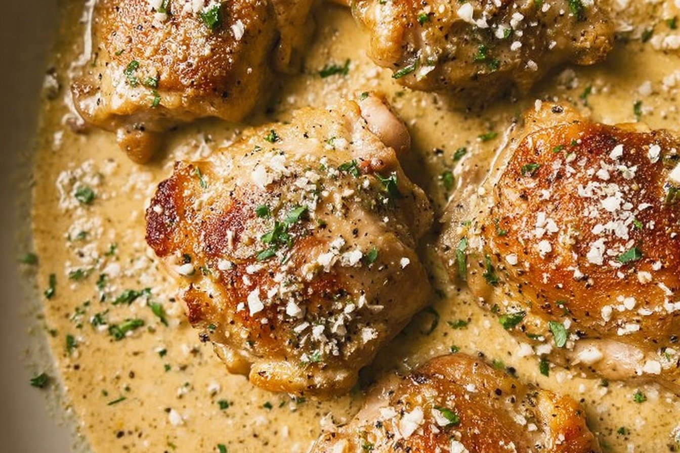Cacio E Pepe Chicken Thighs