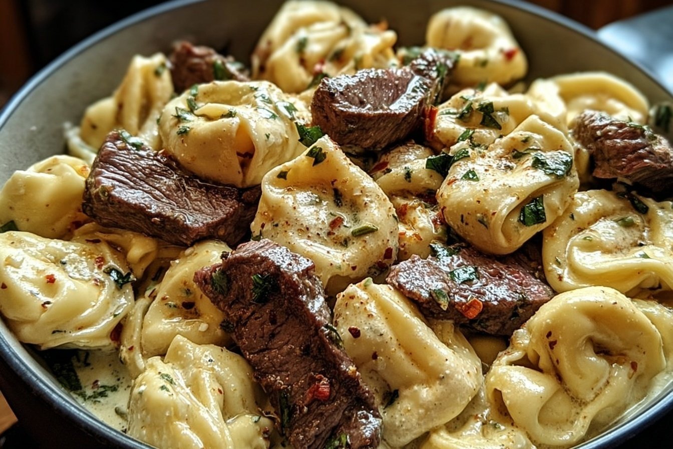 Garlic Parmesan Steak Tortellini Recipe 6 Garlic Steak Tortellini