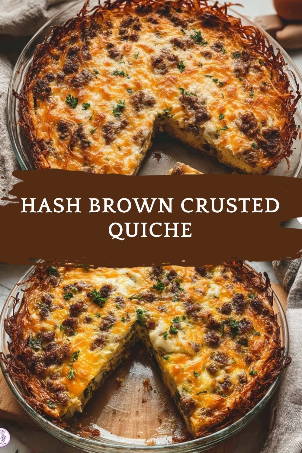 Hash Brown Crusted Quiche