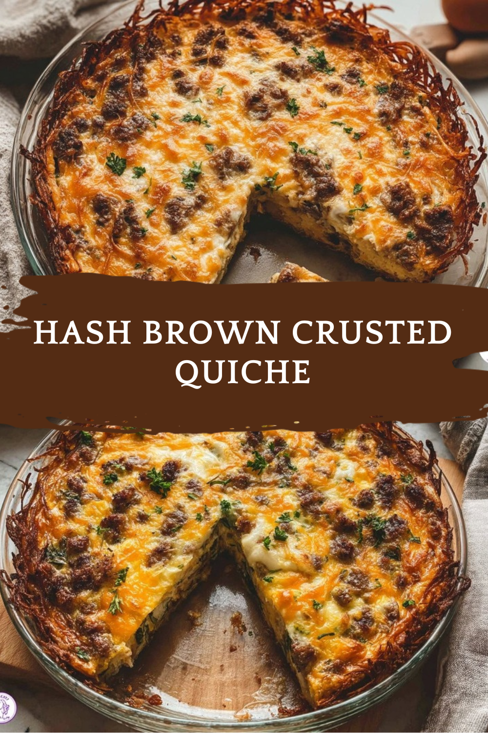 Hash Brown Crusted Quiche