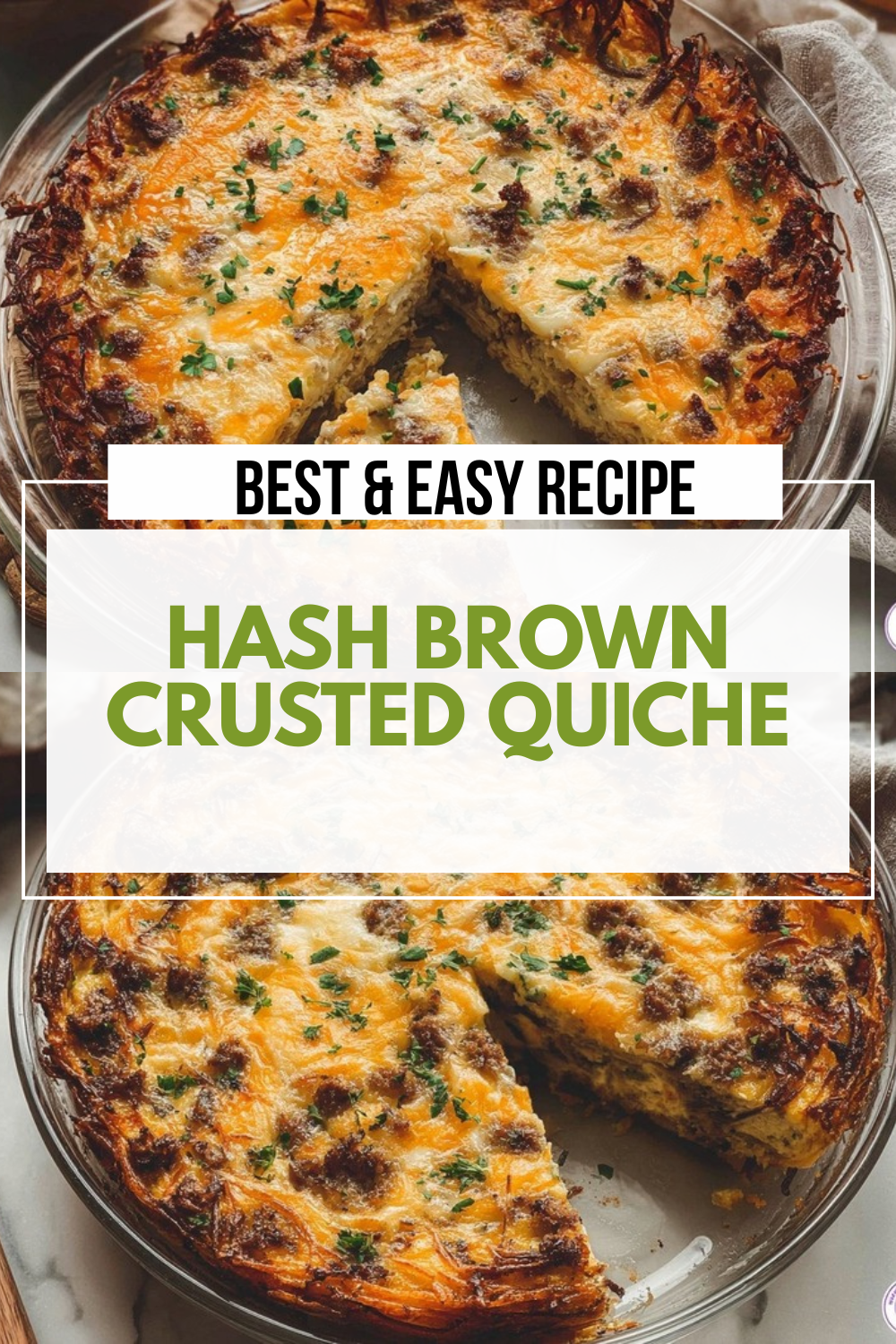 Hash Brown Crusted Quiche