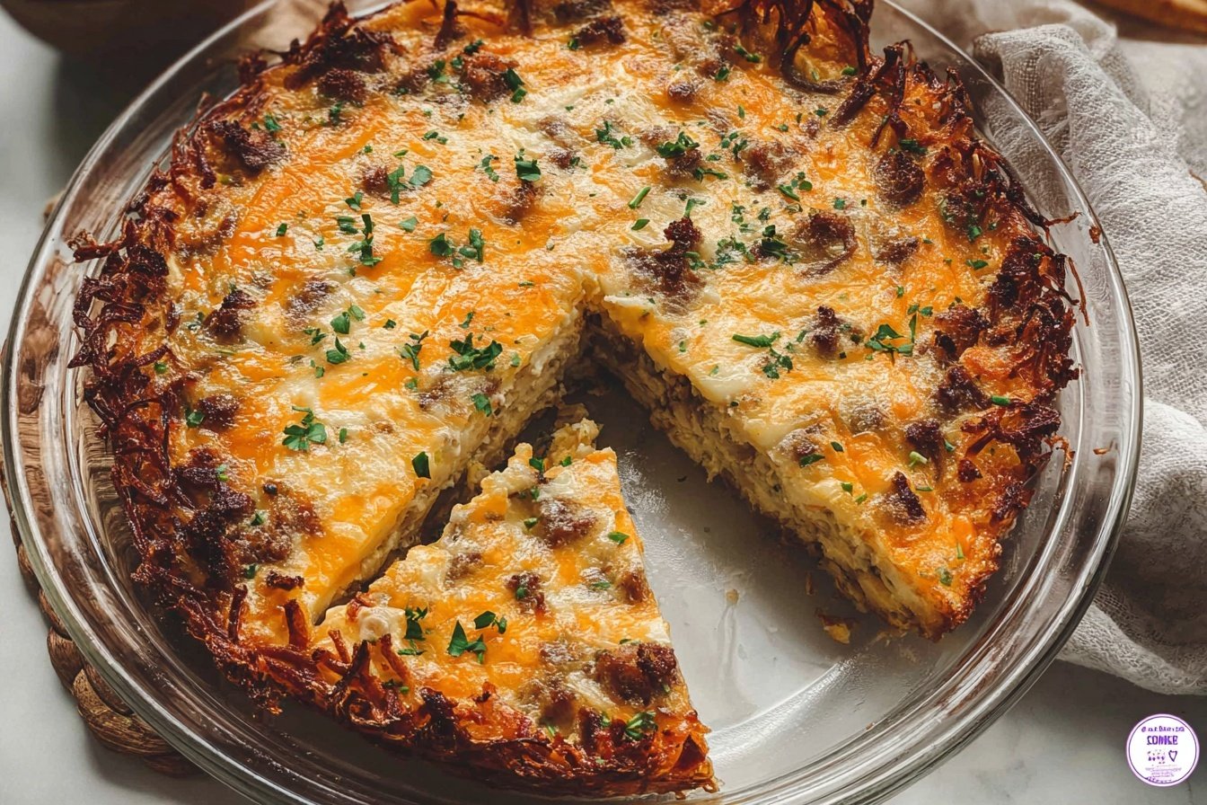 Hash Brown Crusted Quiche