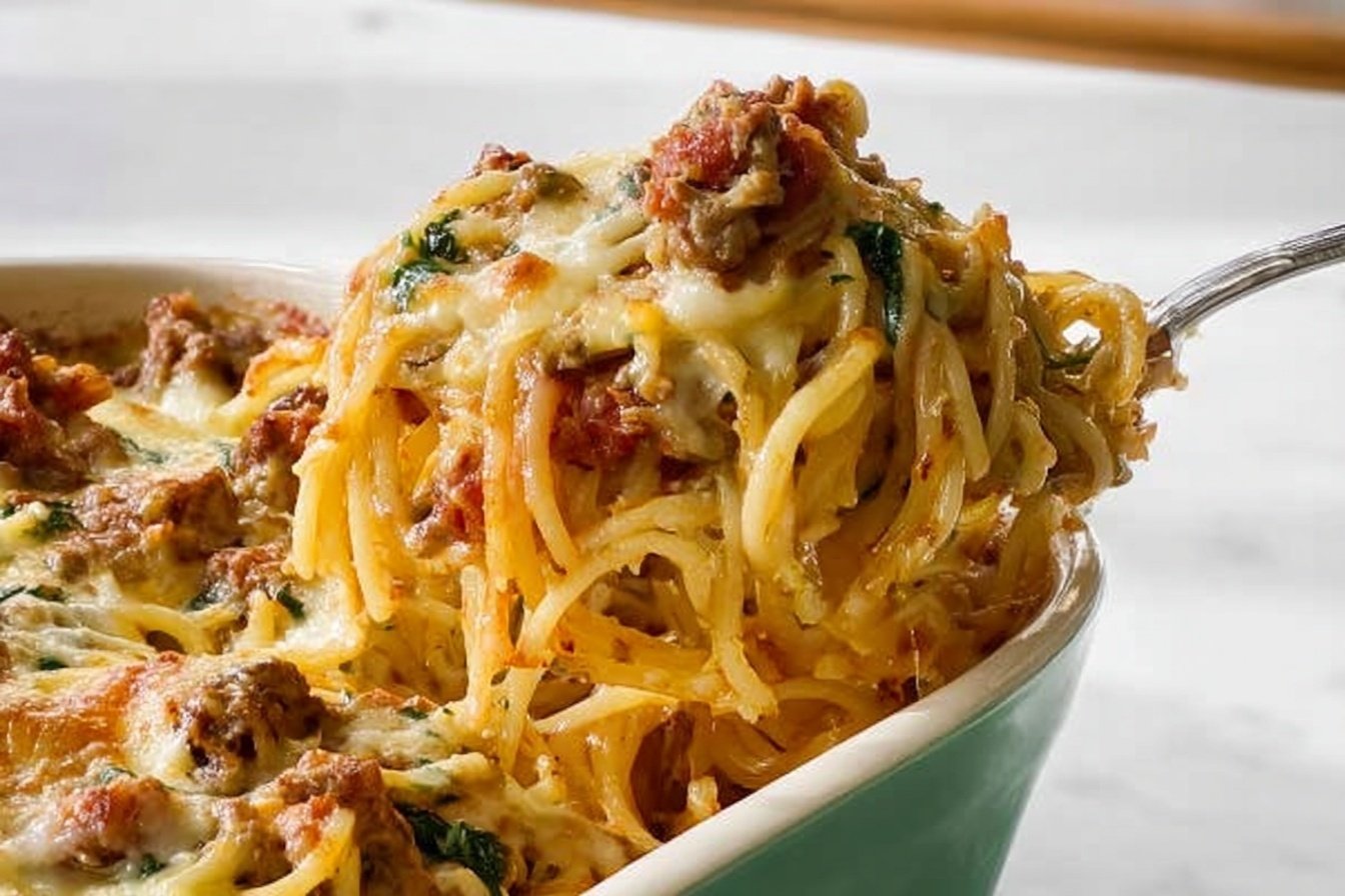 Tuscan Baked Spaghetti